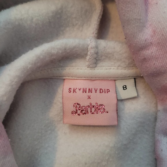 Barbie x Skinny Dip Pink Tie Dye Femme Forever Hoodie -Size:	8 - Picture 3 of 7